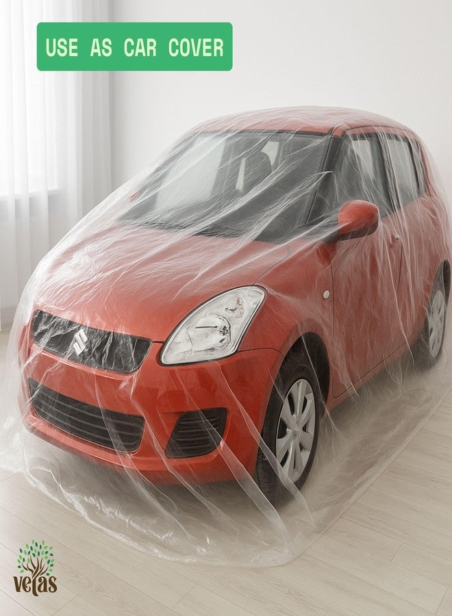 VETAS Multipurpose Polythene Dust Cover & Paint Protection Sheet 12x21 Ft | Waterproof Plastic Sheet for Furniture, AC, Fridge, Floor, Car, Bike, Plants & Outdoor Use - Image 5